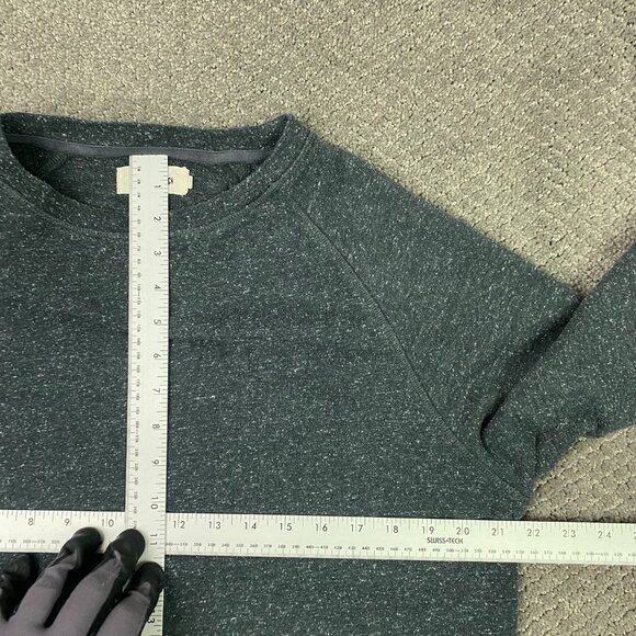 Taylor Stitch Sweater Raglan Sweatshirt Men's 42 Fits Medium Gray Speckled - Picture 5 of 12